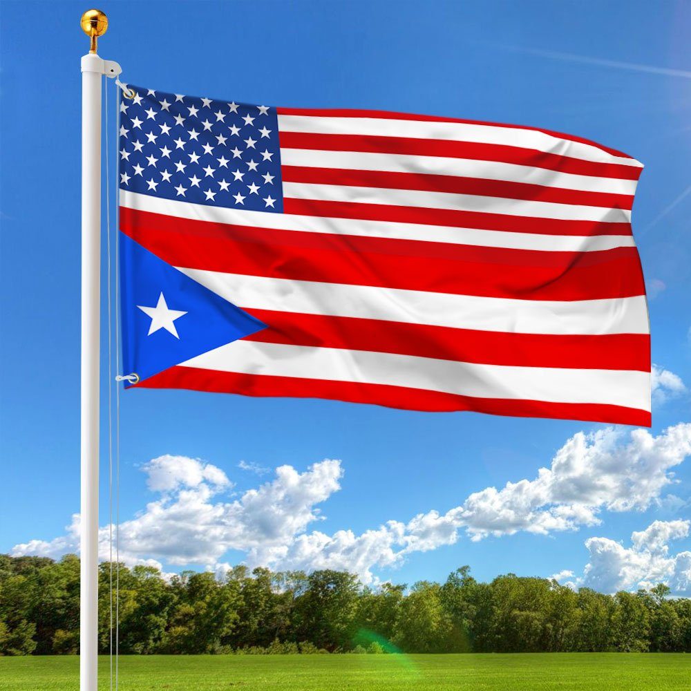 Puerto Rico Flag Puerto Rican American Grommet Flag TRH1909GF Puerto Rico Flag Puerto Rican American Grommet Flag TRH1909GF