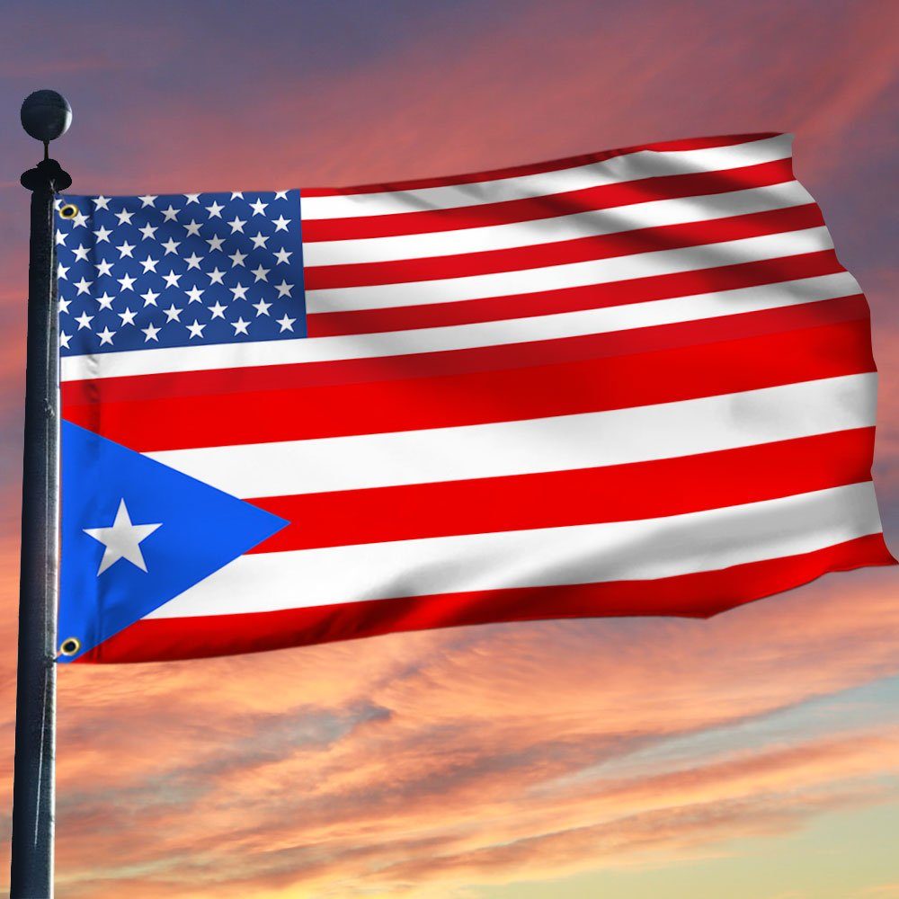 Puerto Rico Flag Puerto Rican American Grommet Flag TRH1909GF Puerto Rico Flag Puerto Rican American Grommet Flag TRH1909GF