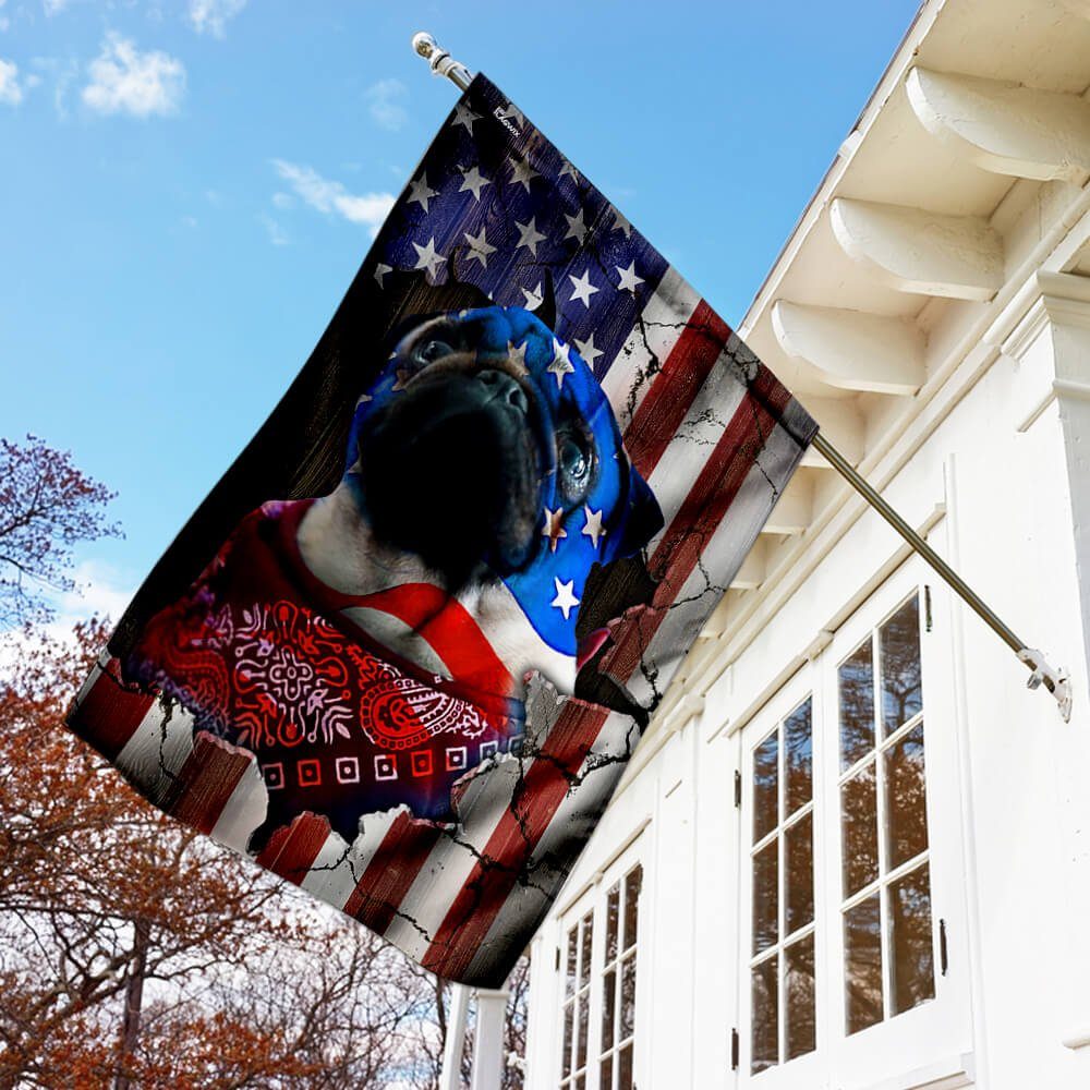 Pug American Flag