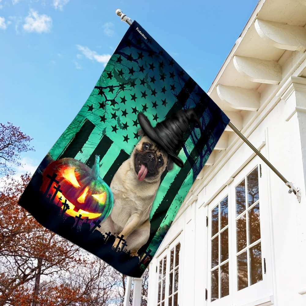 Pug Halloween Flag
