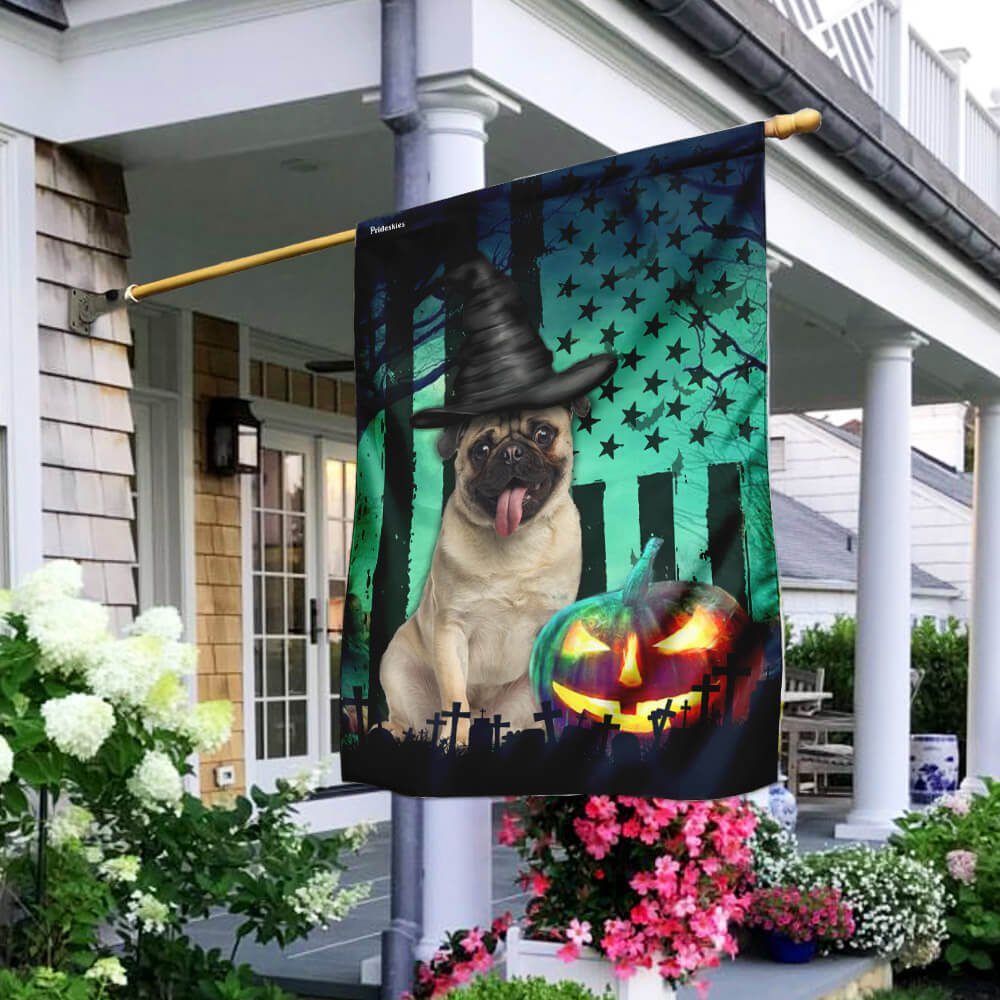 Pug Halloween Flag