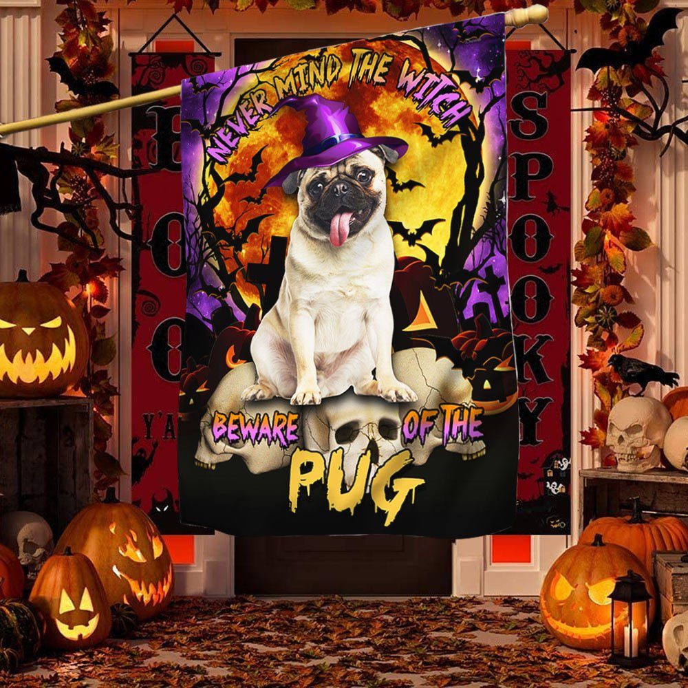 Pug Halloween Flag THH3407F