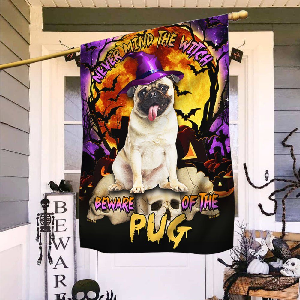 Pug Halloween Flag THH3407F