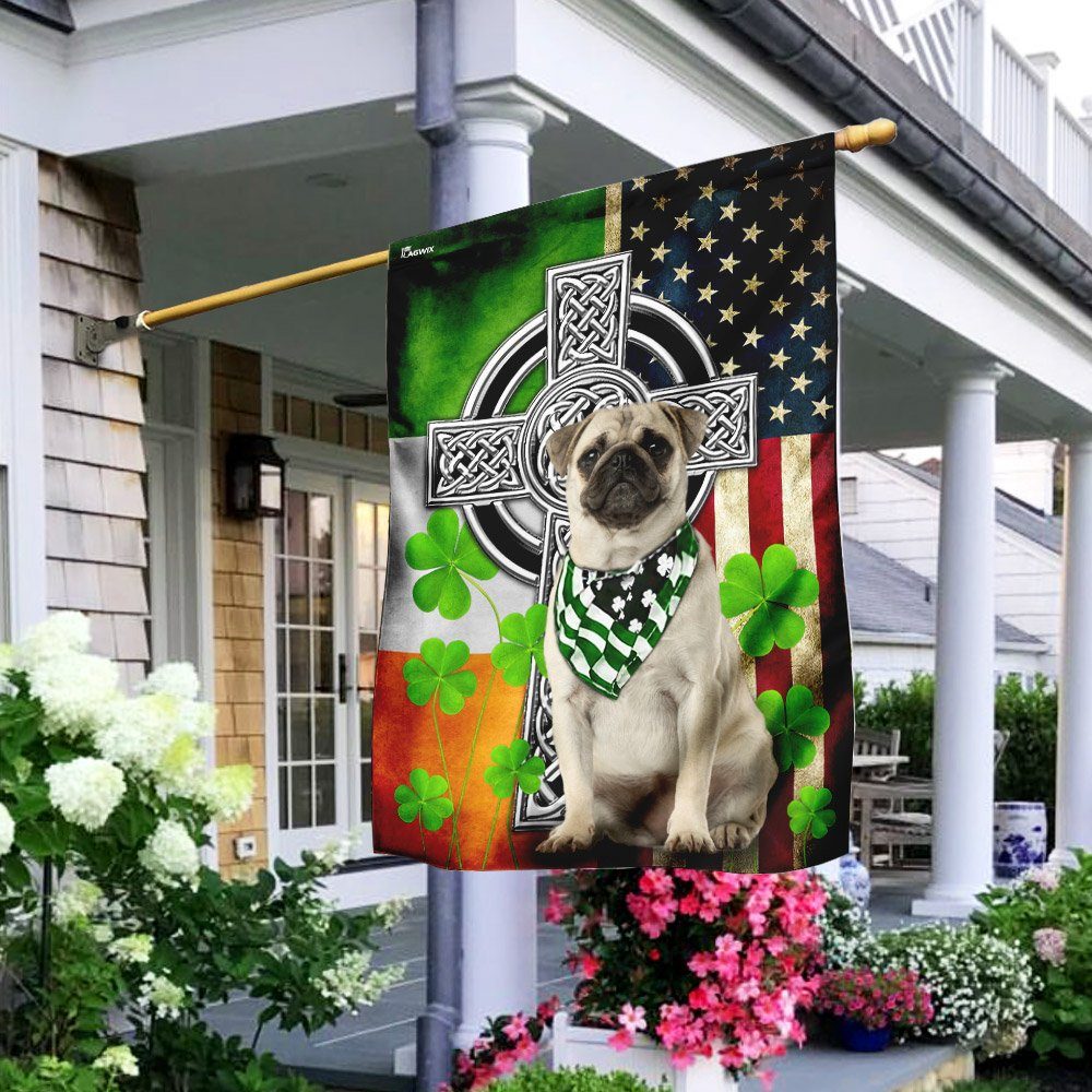 Pug Irish Cross Flag