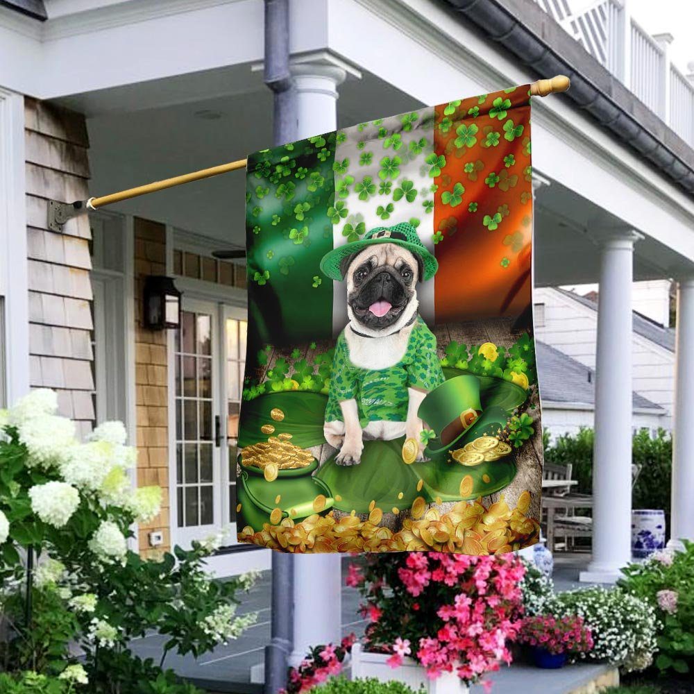 Pug St. Patrick’s Day Flag