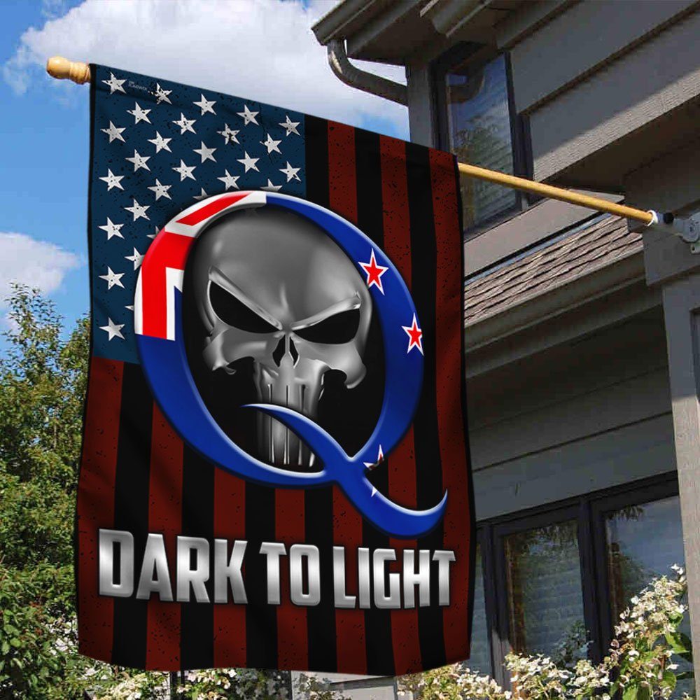 Q Anon AWWG1WGA Flag Dark To Light New Zealand American Flag QNN598F