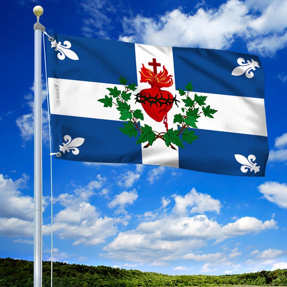 Quebec Sacred Heart Grommet Flag TQN262GF