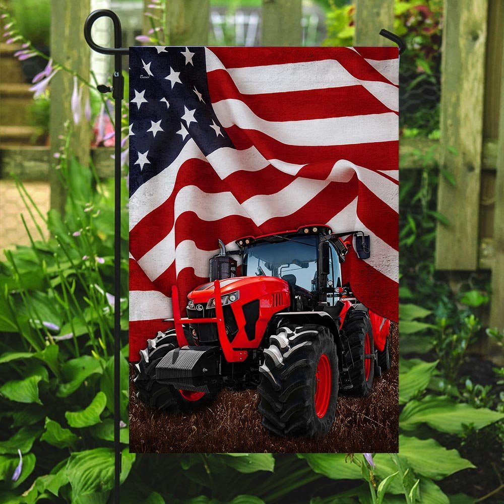 Red Tractor American Flag Red Tractor American Flag