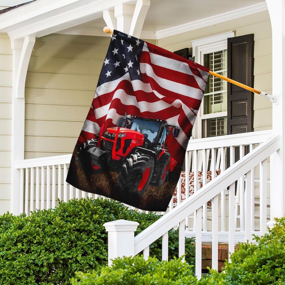 Red Tractor American Flag Red Tractor American Flag
