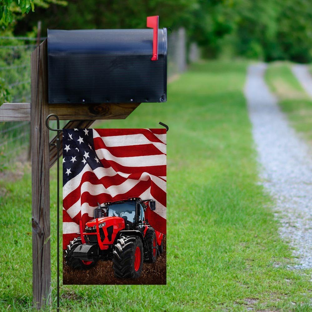 Red Tractor American Flag Red Tractor American Flag