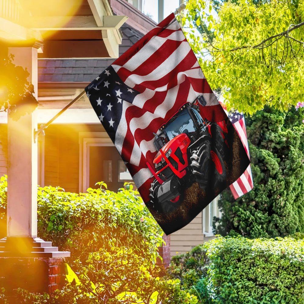 Red Tractor American Flag Red Tractor American Flag