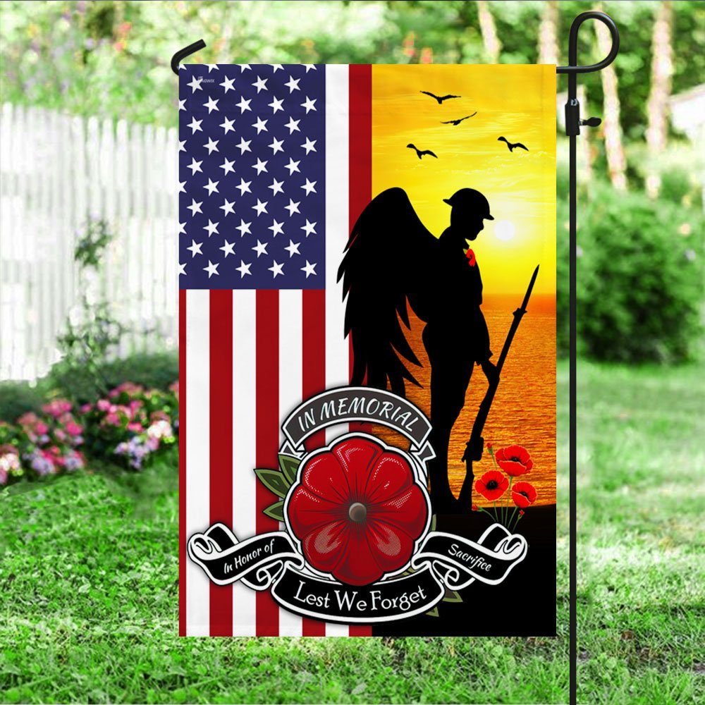 Remembrance American Flag In Honor Of Sacrifice – Lest We Forget DDH2824F
