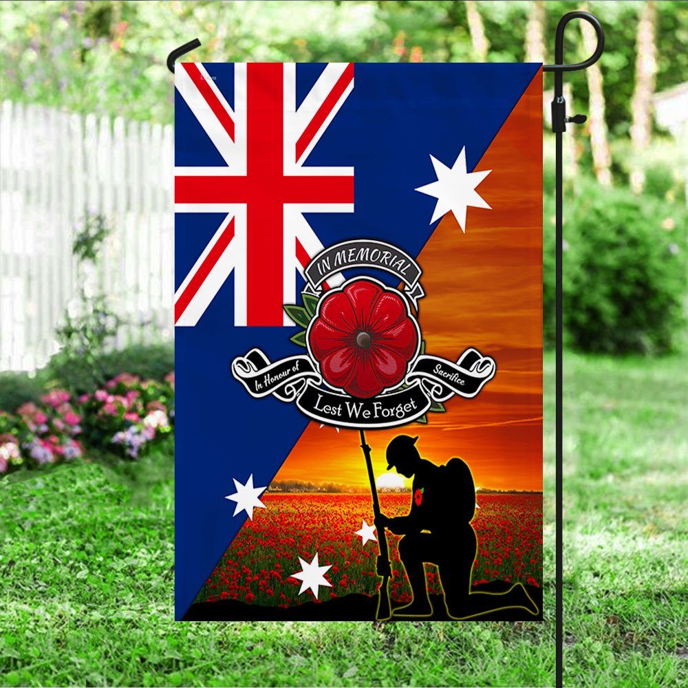 Remembrance Day Flag Lest We Forget Australian Flag TRL1374Fv5