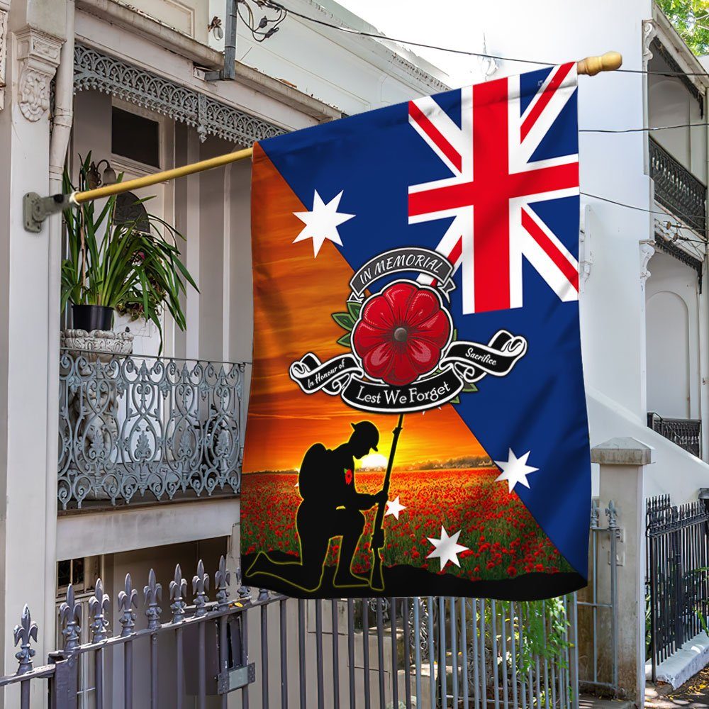 Remembrance Day Flag Lest We Forget Australian Flag TRL1374Fv5