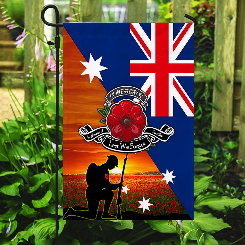 Remembrance Day Flag Lest We Forget Australian Flag TRL1374Fv5