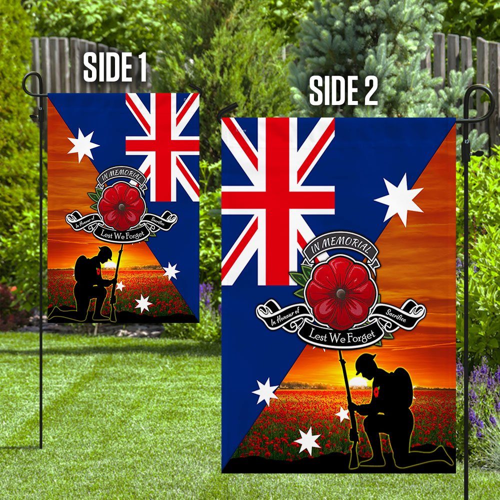 Remembrance Day Flag Lest We Forget Australian Flag TRL1374Fv5