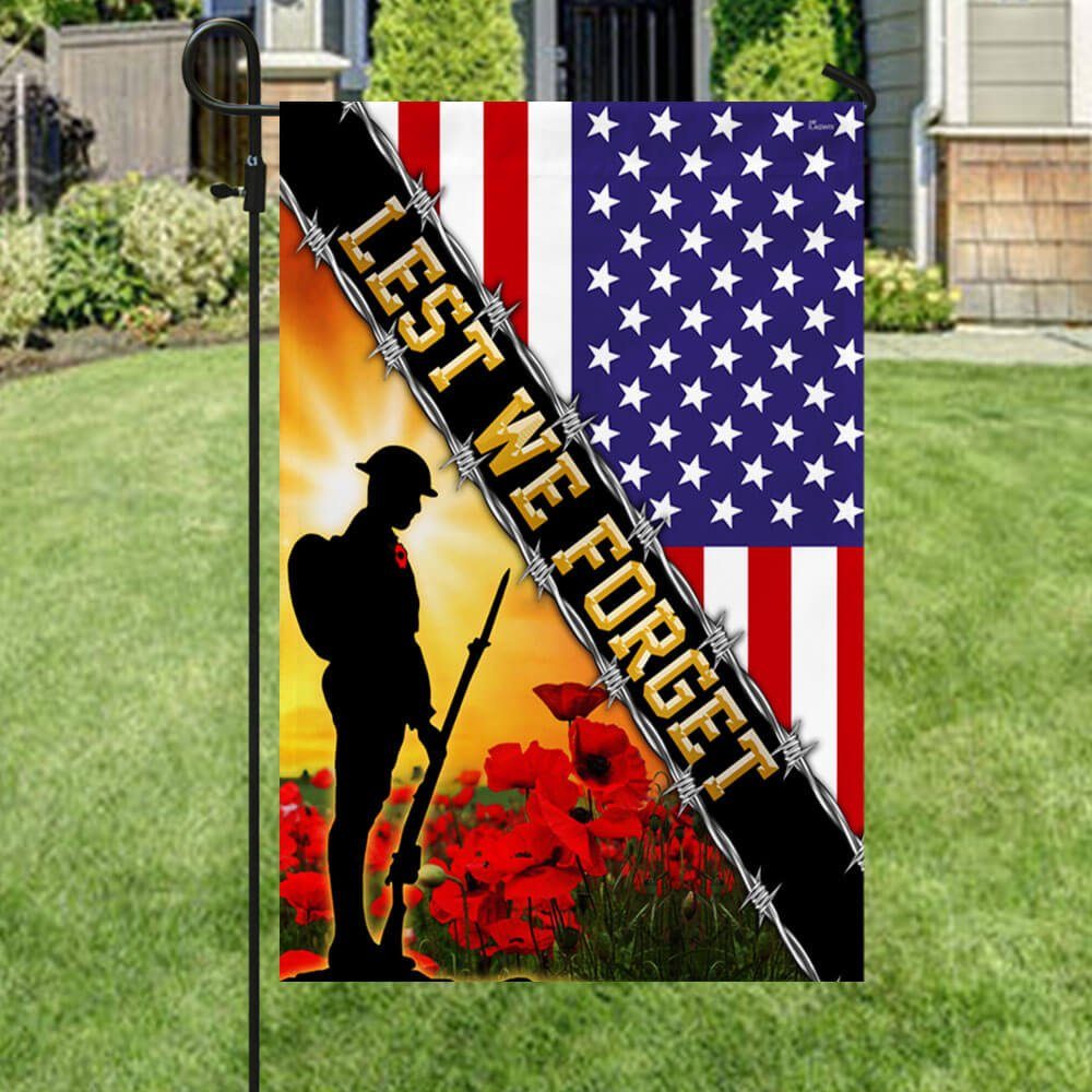 Remembrance Day Flag Poppy. Lest We Forget. American Veteran Flag THB3281Fv1 Remembrance Day Flag Poppy. Lest We Forget. American Veteran Flag THB3281Fv1