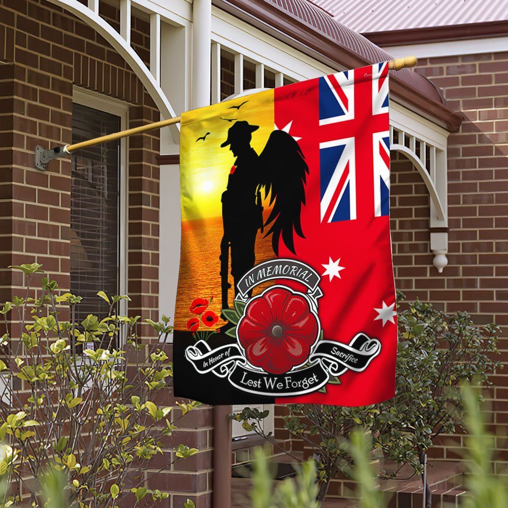 Remembrance Flag In Honor Of Sacrifice - Lest We Forget DDH2824Fv6