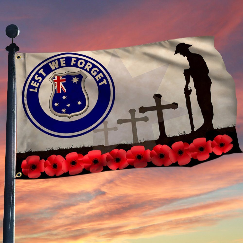 Remembrance Flag Lest We Forget Remembrance Poppy Grommet Flag TRN1559GF