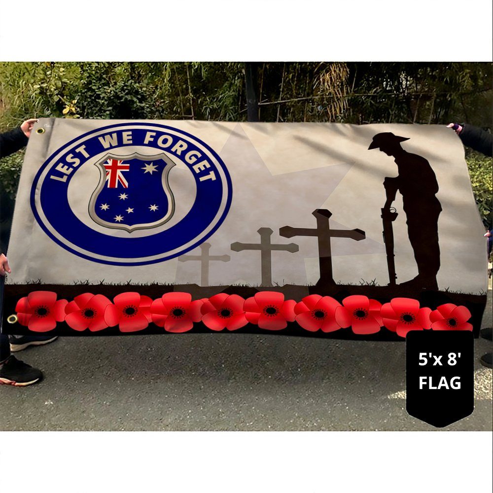 Remembrance Flag Lest We Forget Remembrance Poppy Grommet Flag TRN1559GF
