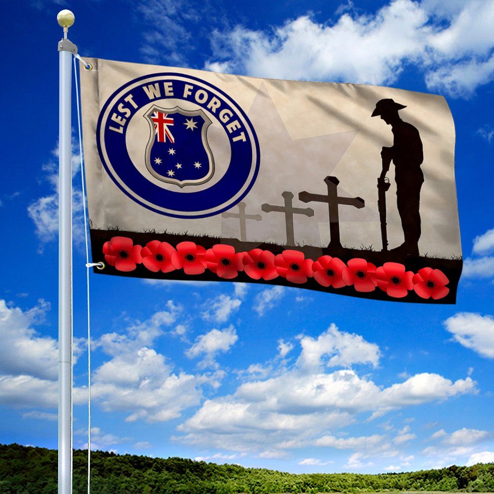 Remembrance Flag Lest We Forget Remembrance Poppy Grommet Flag TRN1559GF