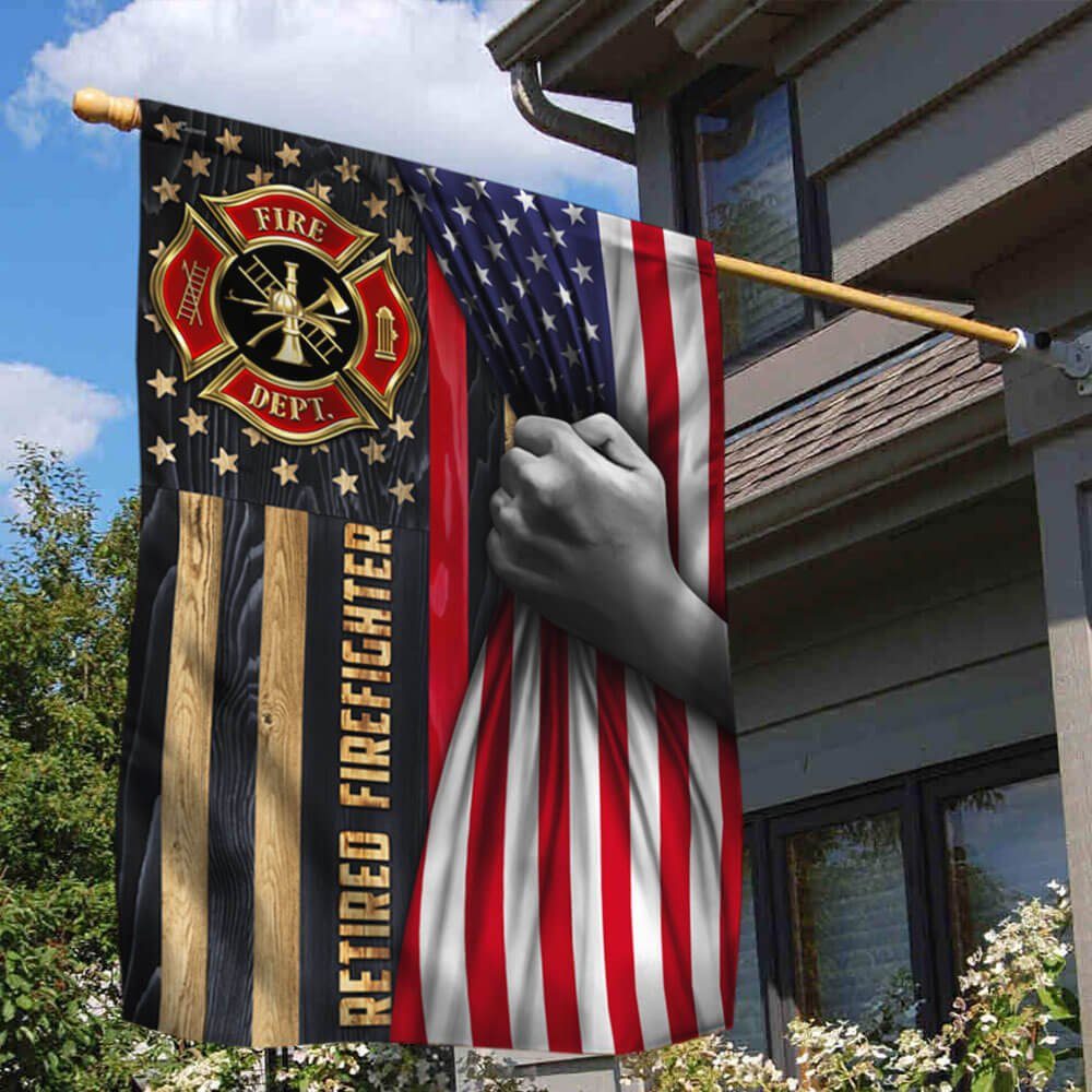 Retired Firefighter Thin Red Line American Flag TPT62F
