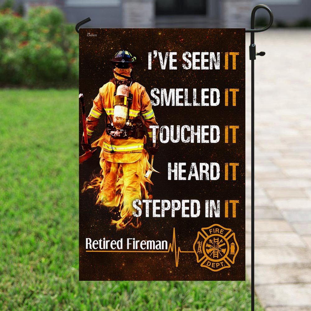 Retired Fireman Flag Retired Fireman Flag
