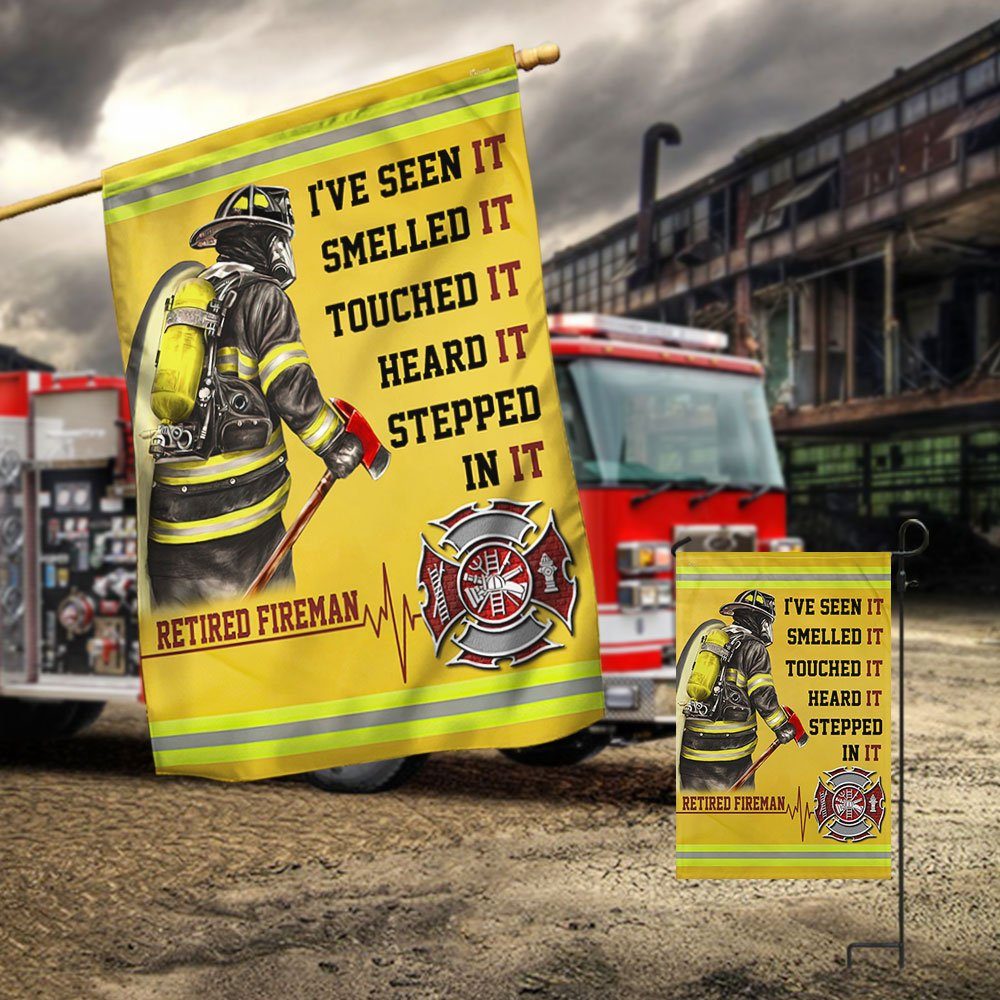 Retired Fireman Flag MLN245Fv2