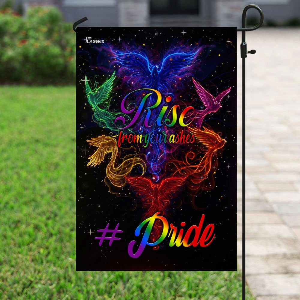 Rise From Your Ashes Phoenix LGBT Flag Rise From Your Ashes Phoenix LGBT Flag