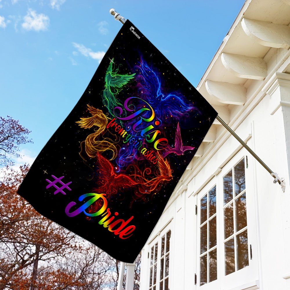 Rise From Your Ashes Phoenix LGBT Flag