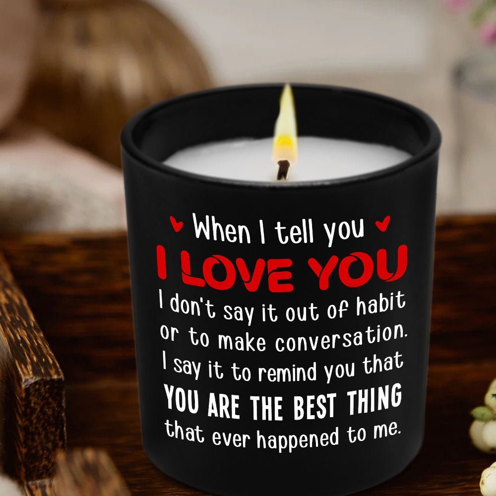 Romantic Couple Gifts Tell I love You Lavender Vanilla 10oz Candle Cup