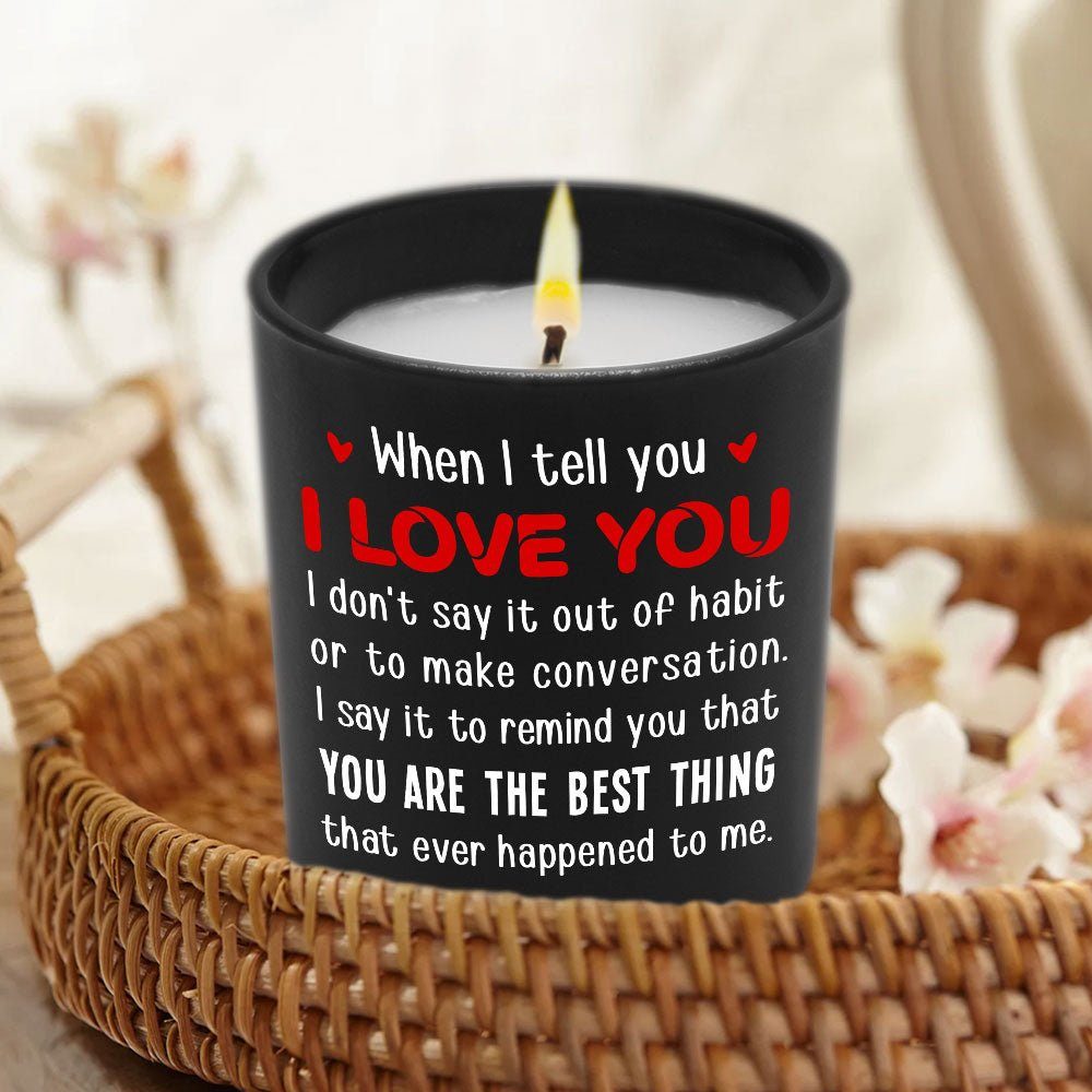Romantic Couple Gifts Tell I love You Lavender Vanilla 10oz Candle Cup