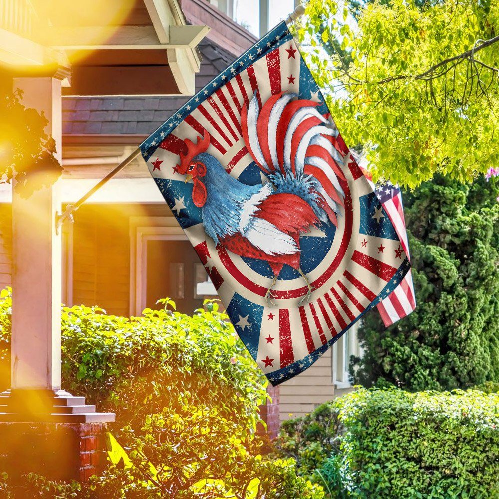 Rooster American US Flag Rooster American US Flag