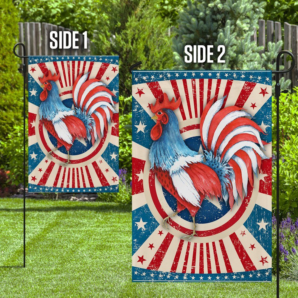 Rooster American US Flag Rooster American US Flag