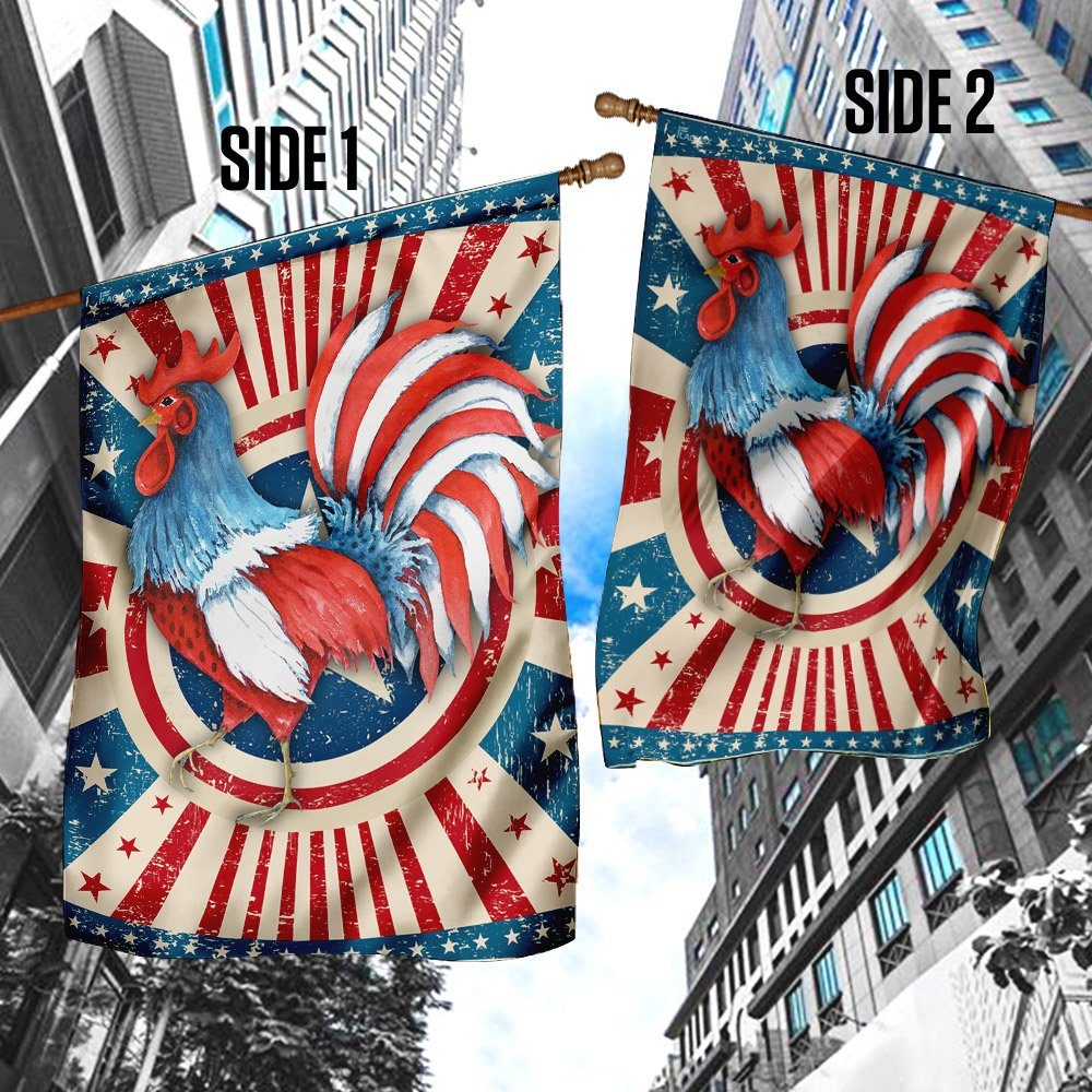 Rooster American US Flag Rooster American US Flag