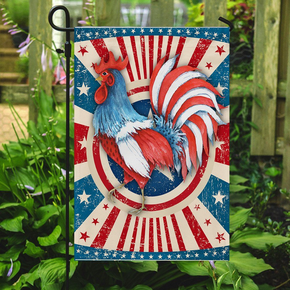Rooster American US Flag Rooster American US Flag