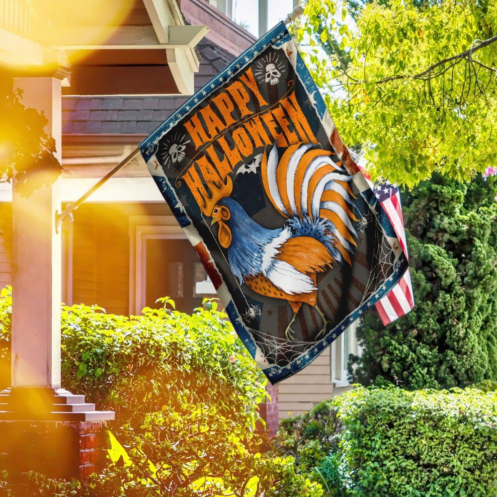Rooster Halloween Flag