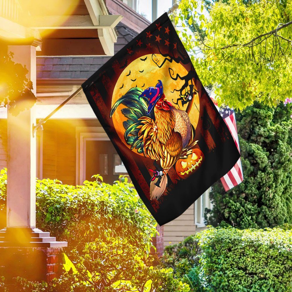 Rooster Halloween Flag