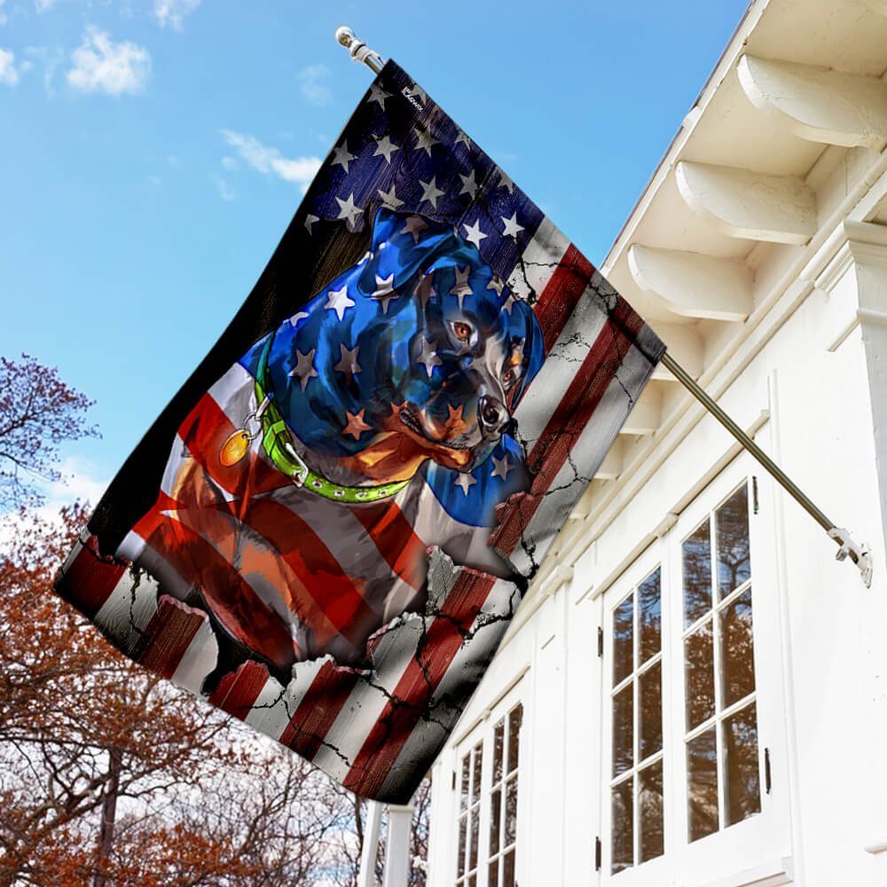 Rottweiler American Flag