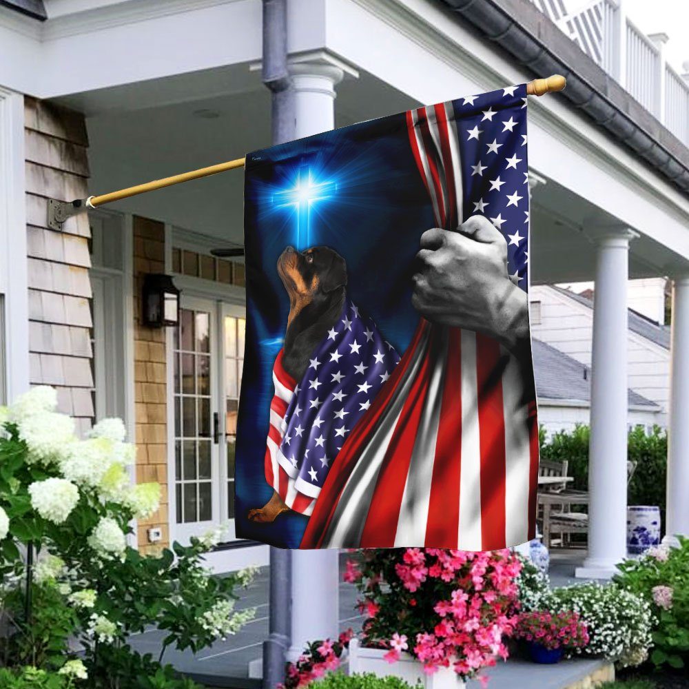 Rottweiler American Patriot Flag