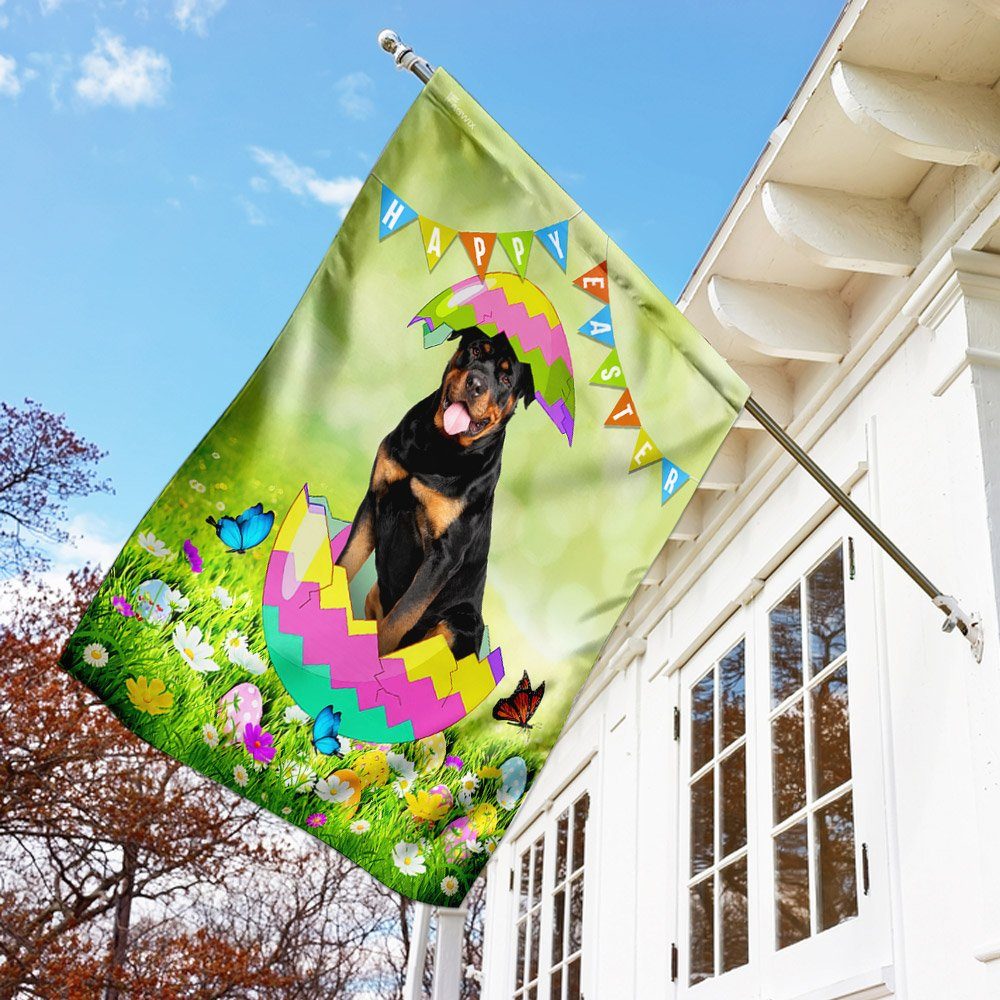 Rottweiler Easter Egg Flag