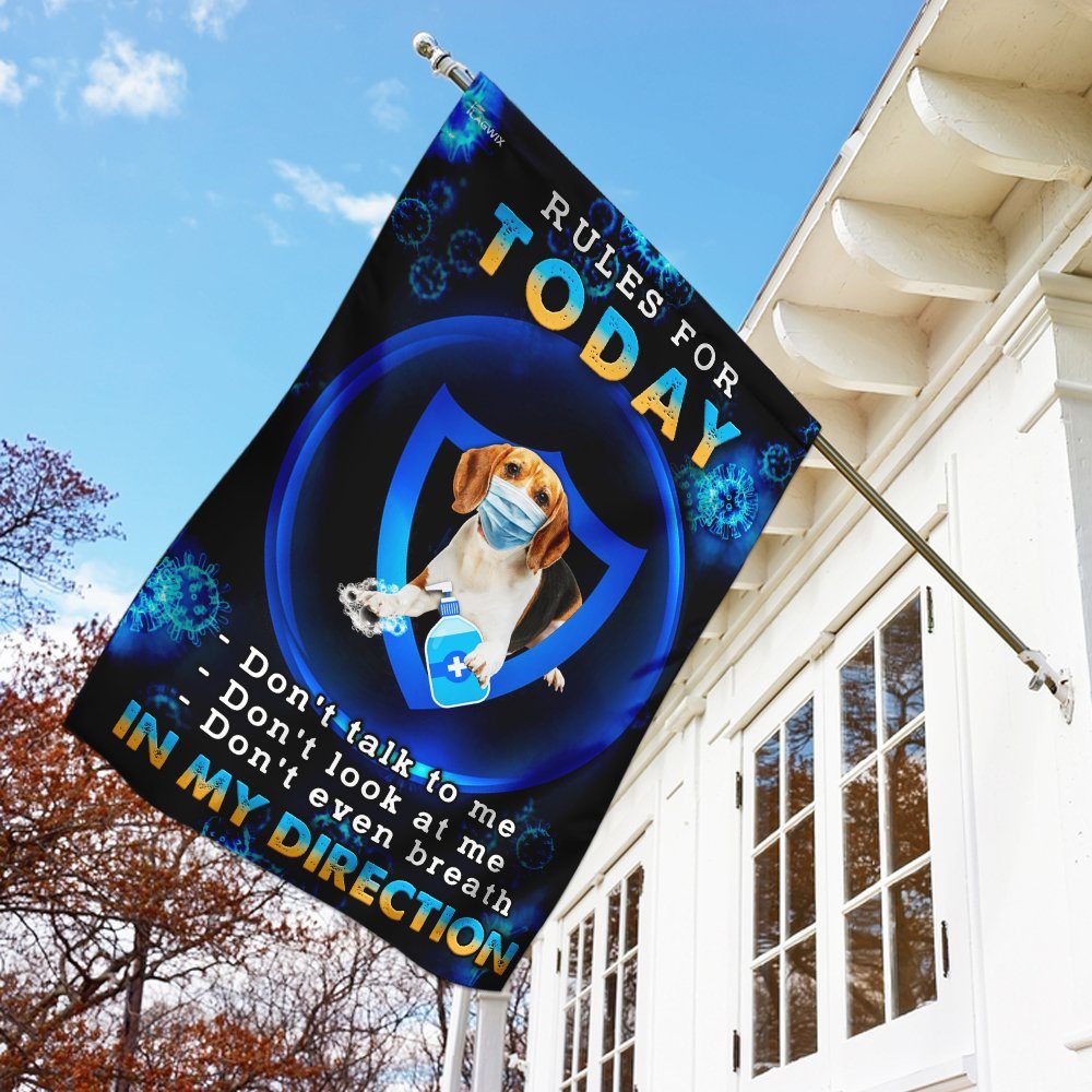 Rules For Today Beagle Flag