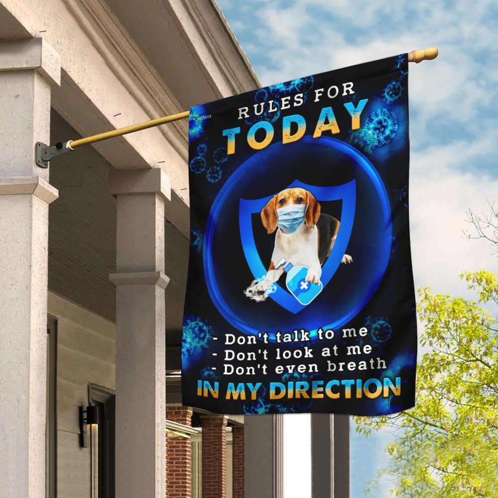 Rules For Today Beagle Flag
