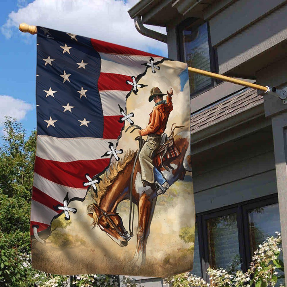 Saddle Bronc Horse Flag LHA1925F