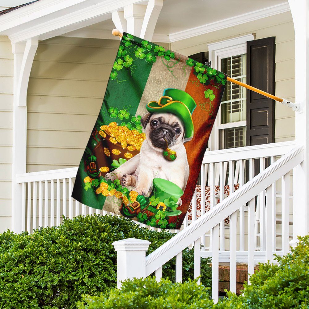 Saint Patrick’s Day Pug Irish Flag