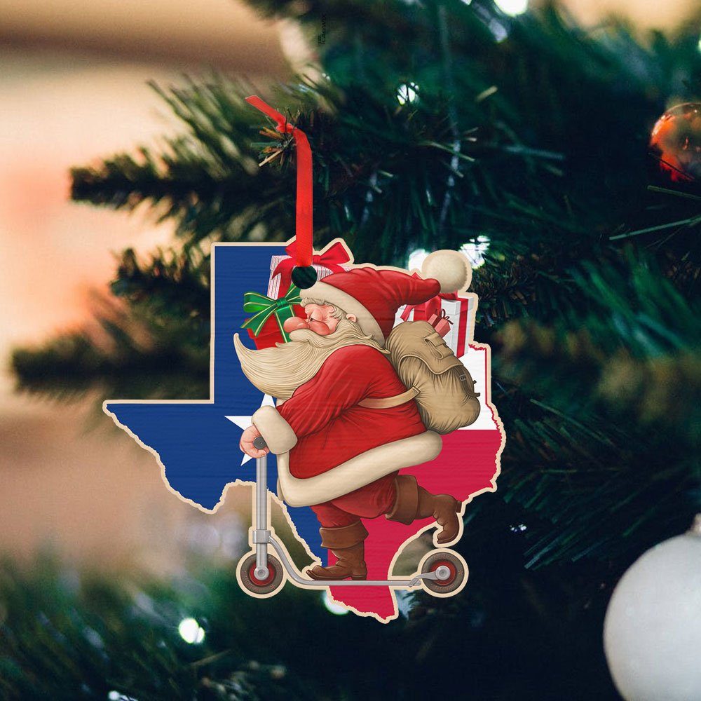 Santa Claus Is Coming To Texas Ornament MBH172O