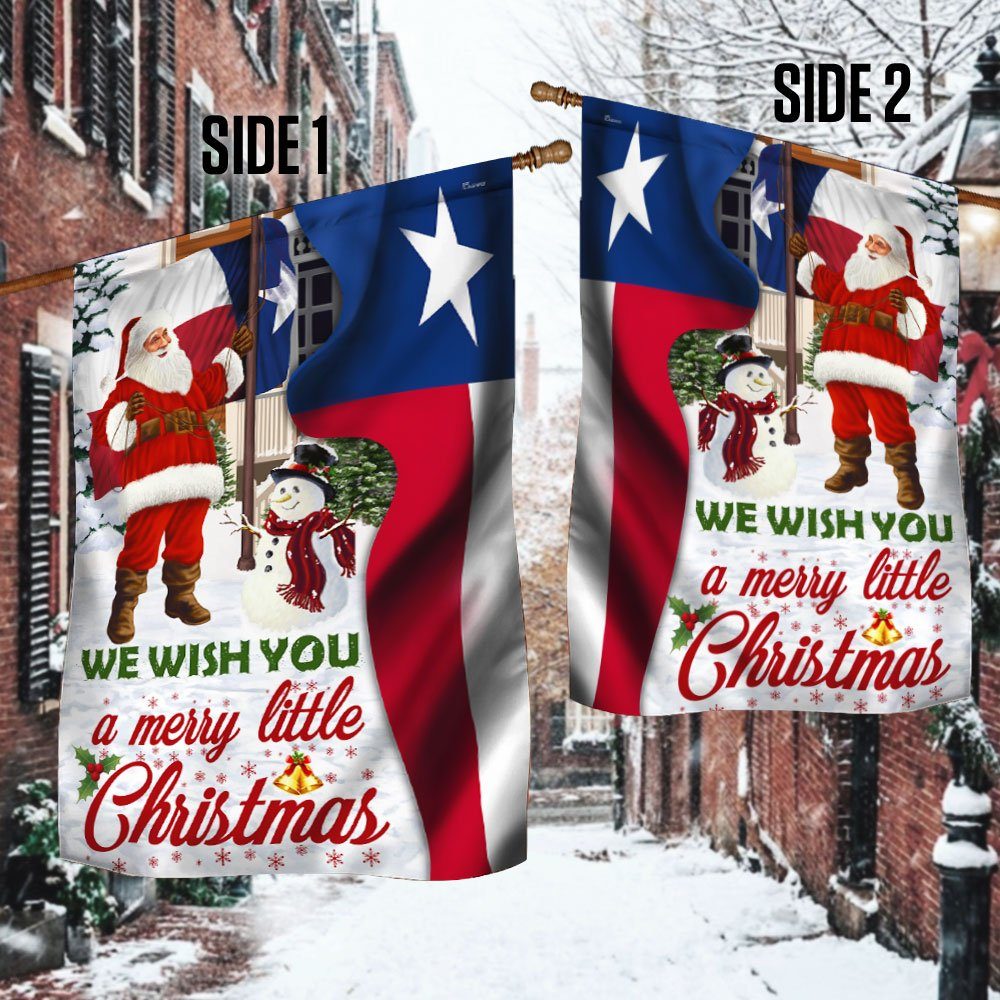 Santa Claus Texas Flag We Wish You A Merry Little Christmas DDH2940Fv2