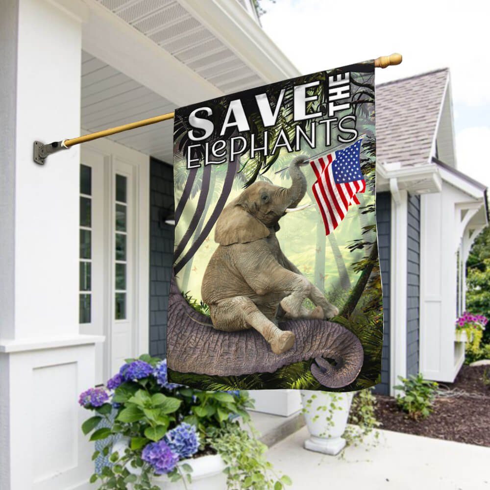 Save The Elephants Flag NTB407F