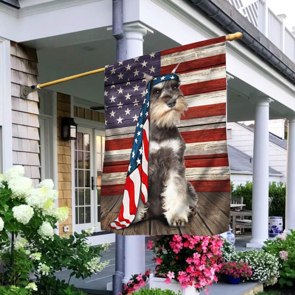 Schnauzer Dog Flag Charming Dog NTB216Fv15