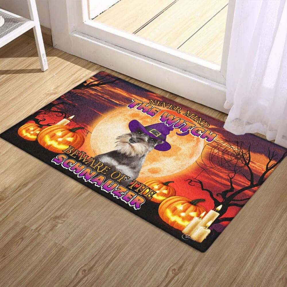 Schnauzer Doormat Halloween THB3296DM Schnauzer Doormat Halloween THB3296DM